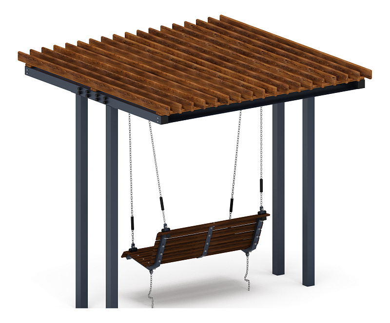 Пергола с диваном - МФ 78.04.01-01.И1 /без поликарбоната/