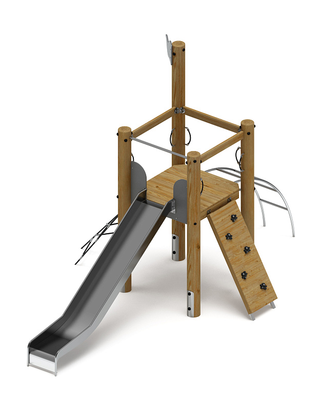 Игровой комплекс (лиственница орех) ДИК 2.24.01-Л.И1.02