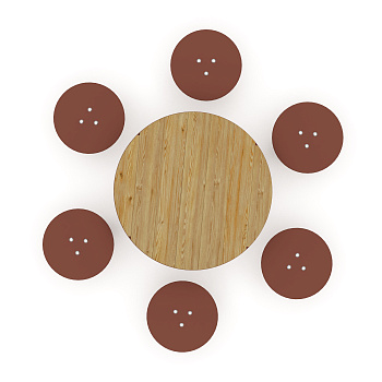 Столик взрослый (лиственница орех) МФ 32.01.05-Л.И1.02