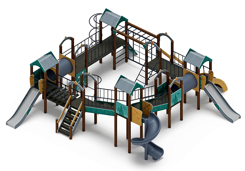 Остров детства (Тайга) - ДИК 2.01.8.02-23.И1 - Игровой комплекс H=1200 H=2000