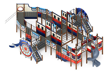Пароход (Морской стиль) - ДИК 2.03.3.05-01.И1 - Игровой комплекс H=1200 H=2000