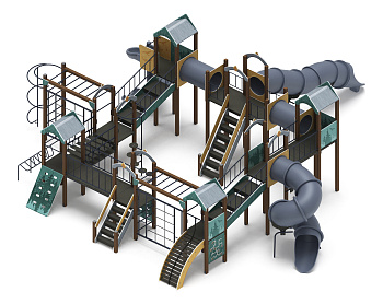 Остров детства (Тайга) - ДИК 2.01.8.02-33.И1 - Игровой комплекс H=2000