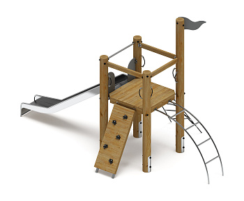 Игровой комплекс (лиственница орех) ДИК 2.24.01-Л.И1.02