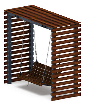 Пергола беседка с качелями - МФ 78.05.01-01.И1 /без поликарбоната/