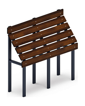 Скамья для людей с ограниченными возможностями (темный дуб) МФ 44.01.01