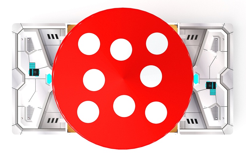 Песочница с крышкой средняя и навесом Грибок (Техно) - ИО 5.01.10-10