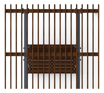 Пергола тент с качелями - МФ 78.02.01-01.И1 /без поликарбоната/