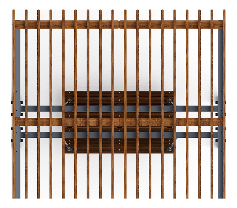 Пергола с диваном - МФ 78.04.01-01.И1 /без поликарбоната/