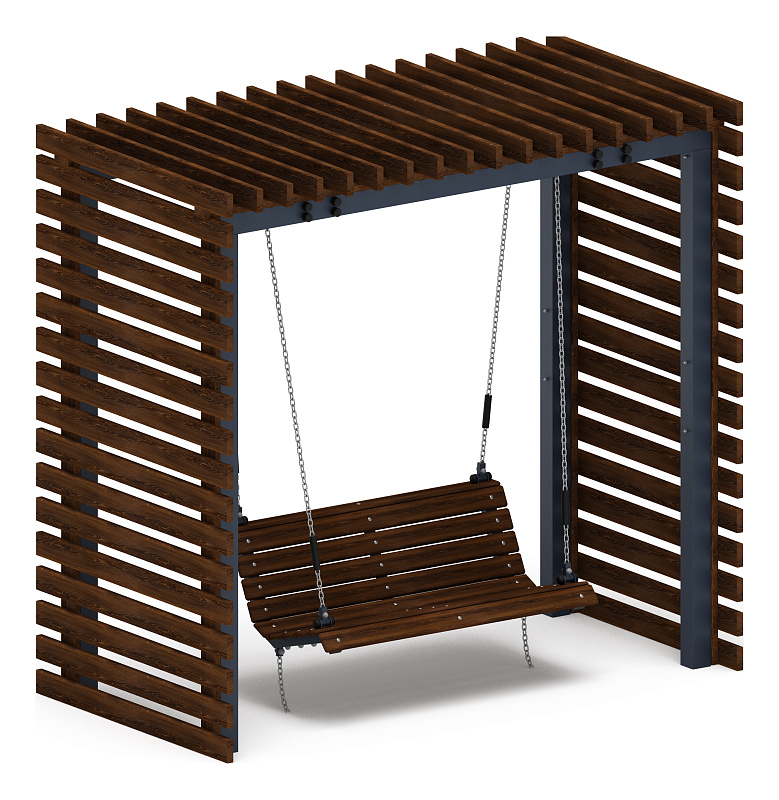 Пергола с качелями - МФ 78.01.02-01.И1 /без поликарбоната/