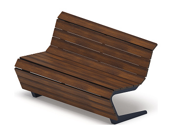 Скамья - МФ 42.02.02 (Темный дуб) Д:1500  (под анкера)