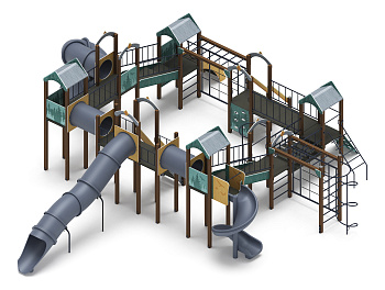 Остров детства (Тайга) - ДИК 2.01.8.02-33.И1 - Игровой комплекс H=2000