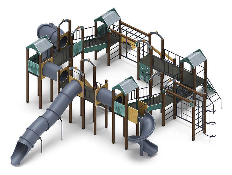 Остров детства (Тайга) - ДИК 2.01.8.02-33.И1 - Игровой комплекс H=2000