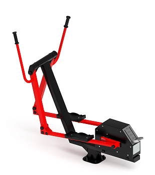 Эллиптический (красный) - Уличный тренажер с переменной нагрузкой - СТ 041-11