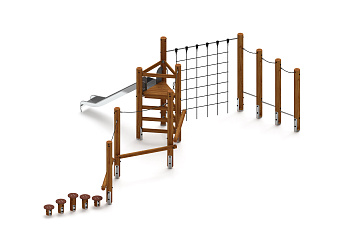 Игровой комплекс (лиственница темный) ДИК 2.24.07-Л.И1.01