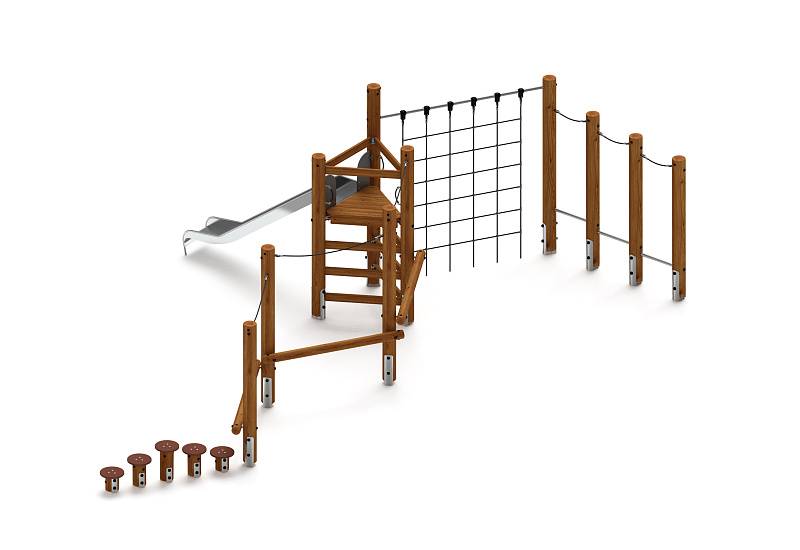 Игровой комплекс (лиственница темный) ДИК 2.24.07-Л.И1.01