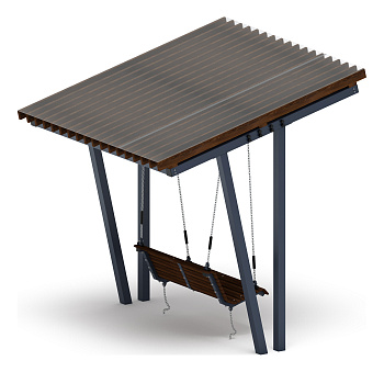 Пергола с диваном - МФ 78.03.01-И1 /с поликарбонатом/