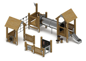 Игровой комплекс (лиственница орех) ДИК 1.24.02-Л.И1.02