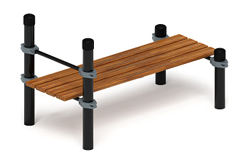 Гимнастическая скамья с фиксацией ступней