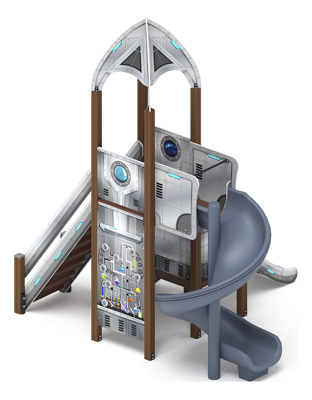 Космопорт (Серый) - ДИК 2.14.04-11.И1 - Игровой комплекс H=750 H=2000
