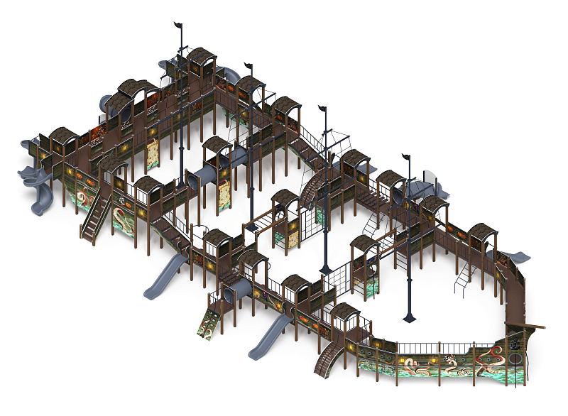 Шхуна (Летучий голландец) (винтовой скат) горка Н 1200, горка Н 2000 ДИК 2.03.3.07-11
