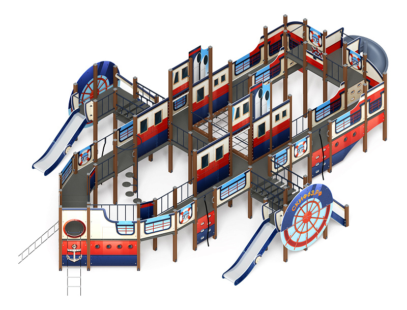 Пароход (Морской стиль) - ДИК 2.03.3.05-01.И1 - Игровой комплекс H=1200 H=2000