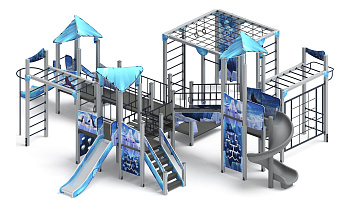 Волшебный город (винтовой скат) (Снежная королева) - ДИК 2.19.03-02.И1 - Игровой комплекс Н=900 Н=1200 Н=2000