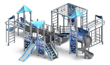 Волшебный город (винтовой скат) (Снежная королева) - ДИК 2.19.03-02.И1 - Игровой комплекс Н=900 Н=1200 Н=2000