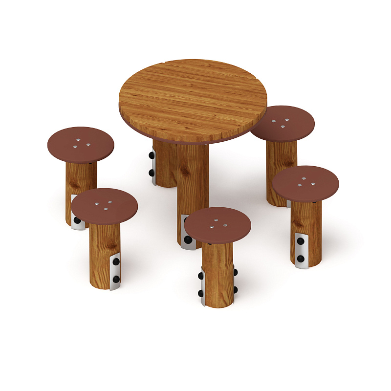 Столик взрослый (лиственница темный) МФ 32.01.05-Л.И1.01