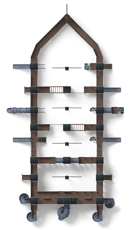 Шхуна (Лагуна) (винтовой скат) горка Н 1200, горка Н 2000 ДИК 2.03.3.07-12