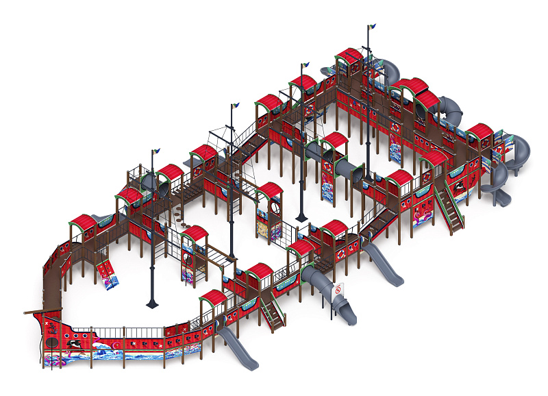 Шхуна (Мульт) (винтовой скат) горка Н 1200, горка Н 2000 ДИК 2.03.3.07-10