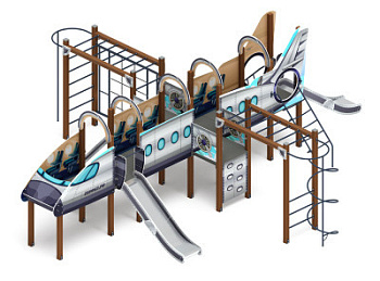 Аэроплан (Техно) - ДИК 2.03.4.04-01 - Игровой комплекс Н=1200