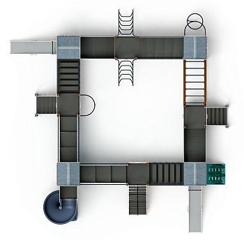 Остров детства (Тайга) - ДИК 2.01.8.02-13.И1 - Игровой комплекс H=1200 H=2000