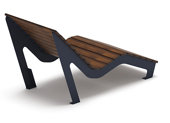 Шезлонг парковый - МФ 42.03.01-10 (Темный дуб) Д:780  (под анкера)