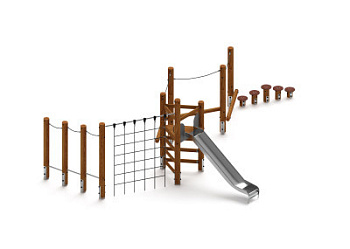 Игровой комплекс (лиственница темный) ДИК 2.24.07-Л.И1.01