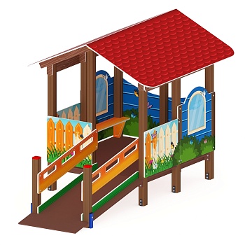 Манеж с навесом Домик - ДОВ 30.01.01 - Забота (Счастливое детство)