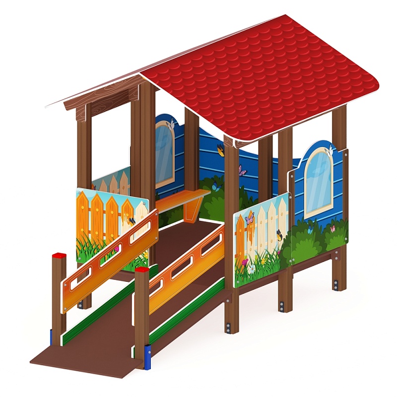 Манеж с навесом Домик - ДОВ 30.01.01 - Забота (Счастливое детство)