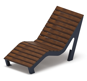 Шезлонг парковый - МФ 42.03.01-10 (Темный дуб) Д:780  (под анкера)