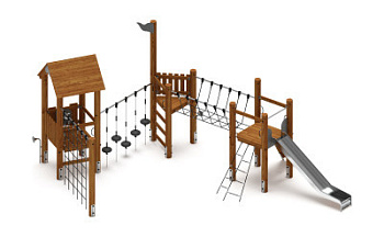 Игровой комплекс (лиственница темный) ДИК 2.24.02-Л.И1.01