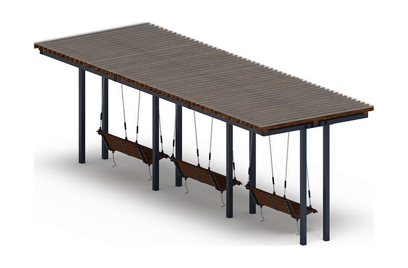 Пергола с диваном - МФ 78.04.03-И1 /с поликарбонатом/