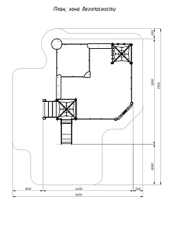 Песочный дворик с горкой Морской - ИО 6.17.01-01 H=750