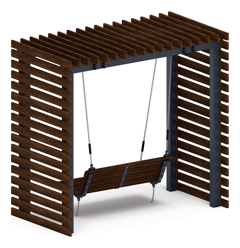 Пергола с качелями - МФ 78.01.02-01.И1 /без поликарбоната/