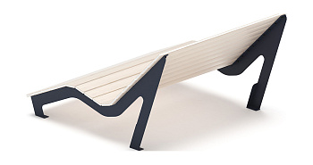 Шезлонг парковый - МФ 42.03.01-21 (Светлый дуб) Д:1500  (под анкера)