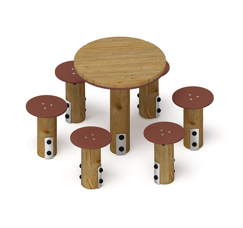 Столик взрослый (лиственница орех) МФ 32.01.05-Л.И1.02