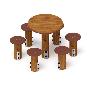 Столик взрослый (лиственница темный) МФ 32.01.05-Л.И1.01