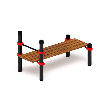 Гимнастическая скамья с фиксацией ступней