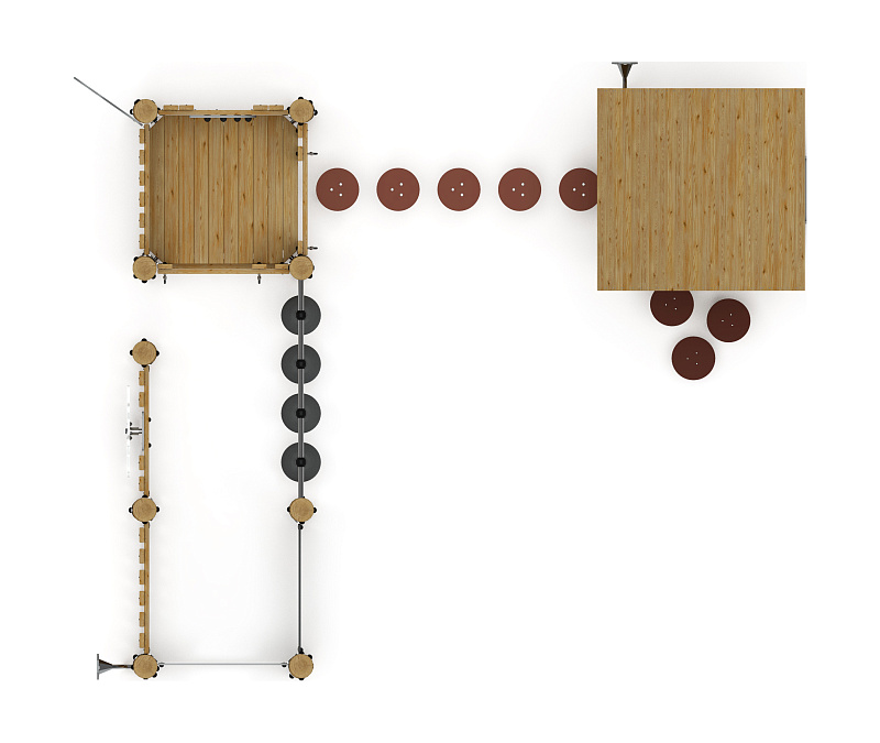 Игровой комплекс (лиственница орех) ДИК 1.24.04-Л.И1.02
