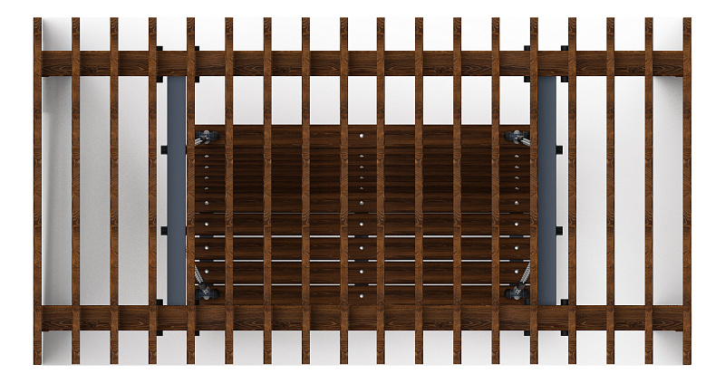 Пергола с качелями - МФ 78.01.02-01.И1 /без поликарбоната/