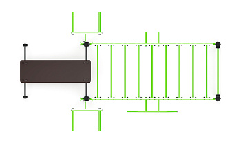 Многофункциональный спортивный комплекс (зеленый) МК 100.03-02