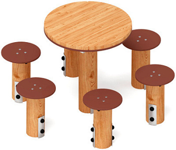 Столик взрослый (лиственница) МФ 32.01.05-Л.И1