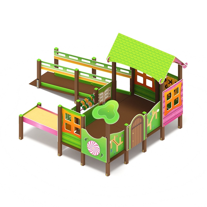 Манеж с навесом Домик - ДОВ 30.25.01 - Забота (Лукоморье)